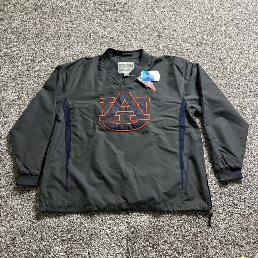 NEW University Of Auburn Tigers Pull Over Windbreaker Campus Specialties Large L